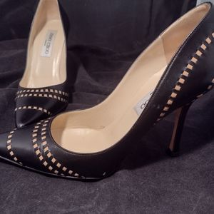 Jimmy Choo Black & Tan Pumps